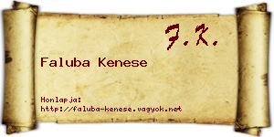 Faluba Kenese névjegykártya
